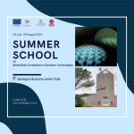 Summer school on Many body correlations in quantum technologies
